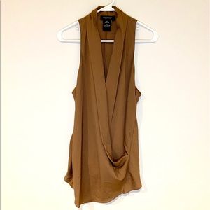 MM Couture By Miss Me Deep V Sleeveless Blouse